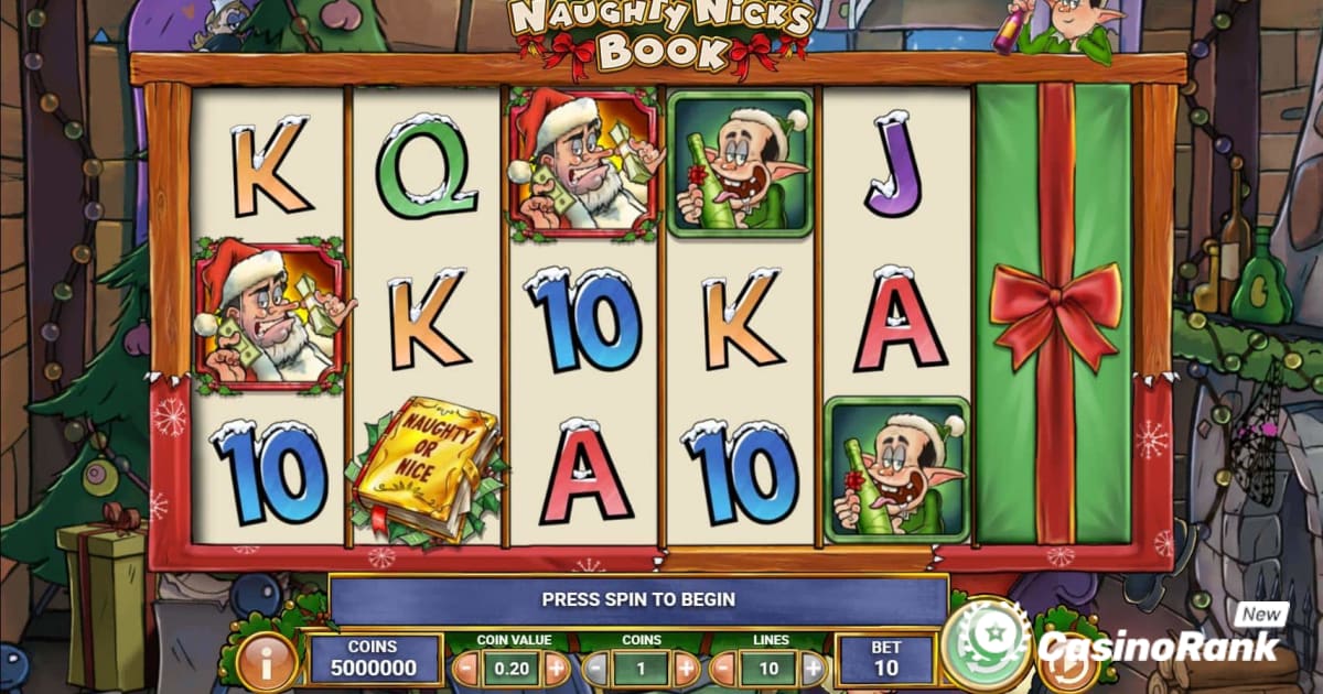 Experience Play'n Go's Newest Christmas-Themed Slots: Naughty Nickâ€™s Book